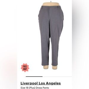 Liverpool Los Angeles Dress pants, Stitch Fix brand. Light Gray Flat Front.